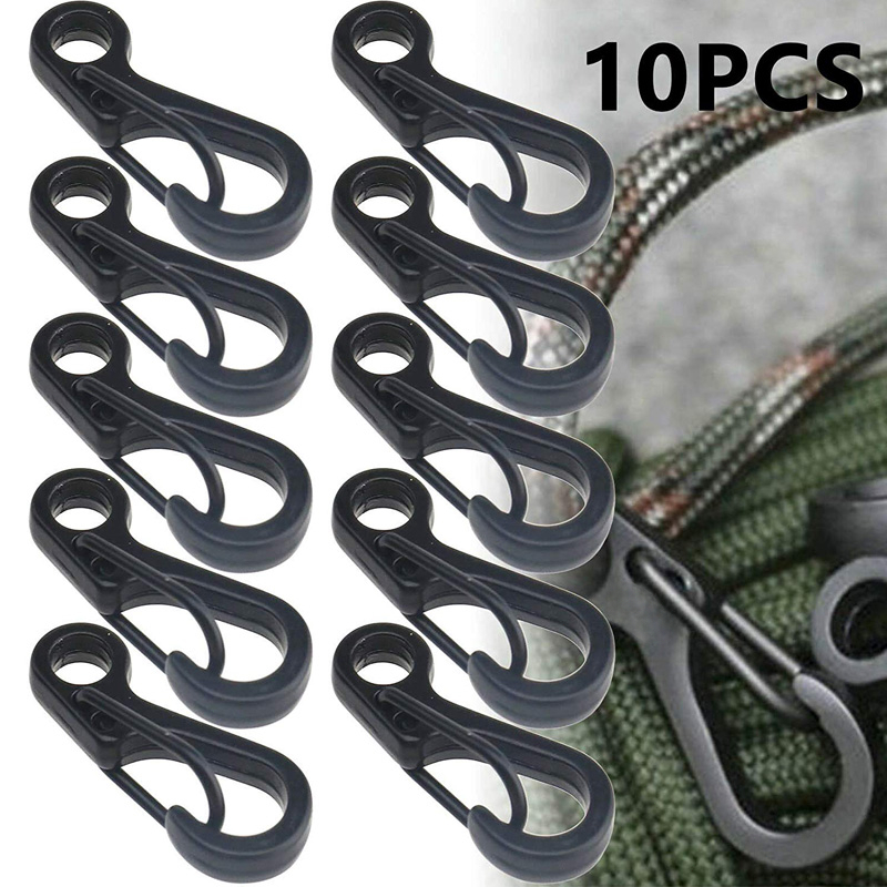 Edc Carry Kit - 10 pçs/lote mini mosquetão paracord tático