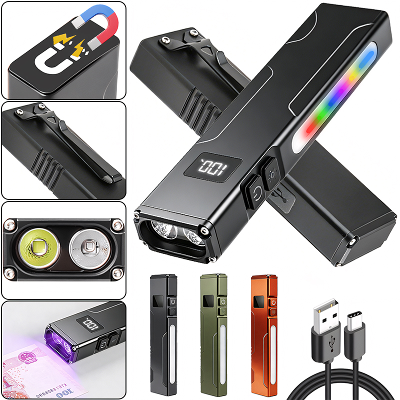 Edc Carry Pen - Lanterna Multifuncional EDC com Luz UV