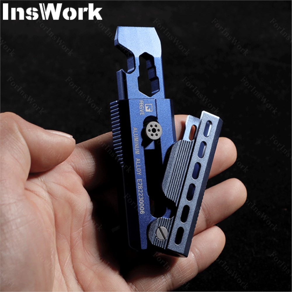 Edc Carry Piece - FEGVE-Titanium Alloy Steel Abridor de garrafas,
