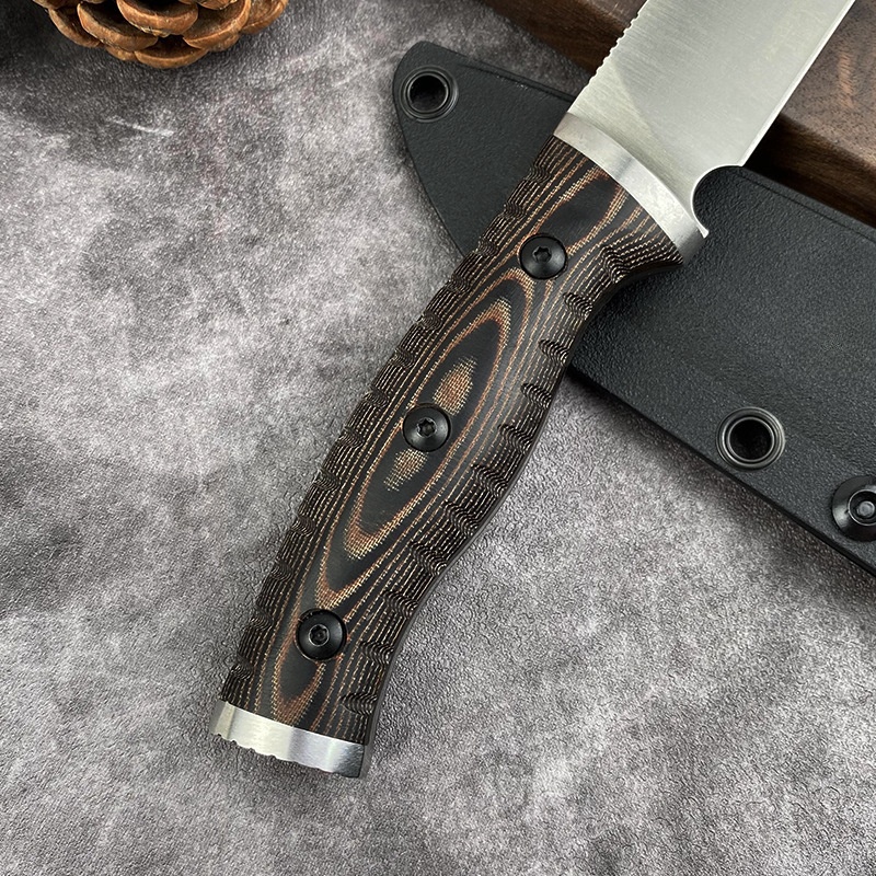 Faca reta d2 lâmina g10 alça e - Edc Fixed Blade Deep Carry avaliação e preço